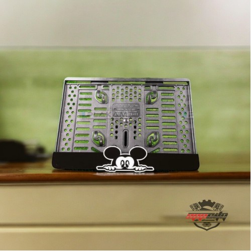 Mickey Mouse Logolu Özel Tasarım Lüks Motosiklet Pleksi Plakalık